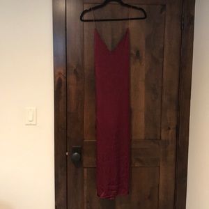 Silky slip dress with tie detail